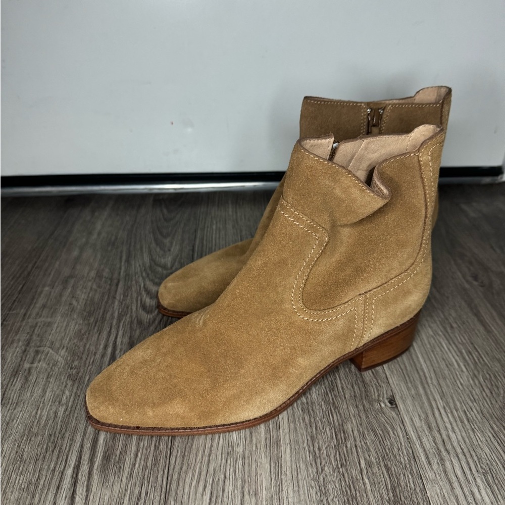 Cole Haan Light Brown Suede Ankle Booties NWOT